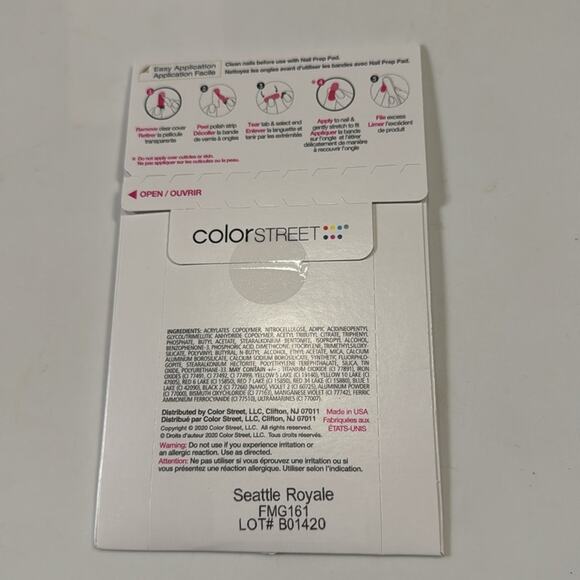 NWT Color Street "Seattle Royale" Gold Copper Glitter Nail Strips - Picture 3 of 4